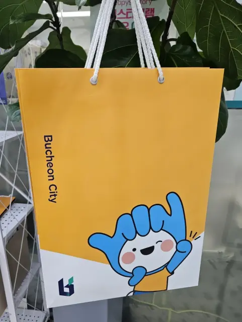 쇼핑백 제작 후기 - 부천시 캐릭터 쇼핑백 300×400×50mm 1,000부 인쇄 사례