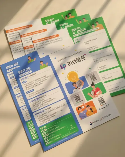 부천 대량 리플렛 인쇄 35,000부 | 인구보건복지협회 전국 1,900개소 배부까지