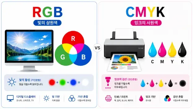 RGB로 만든 파일, 왜 인쇄하면 칙칙해질까?